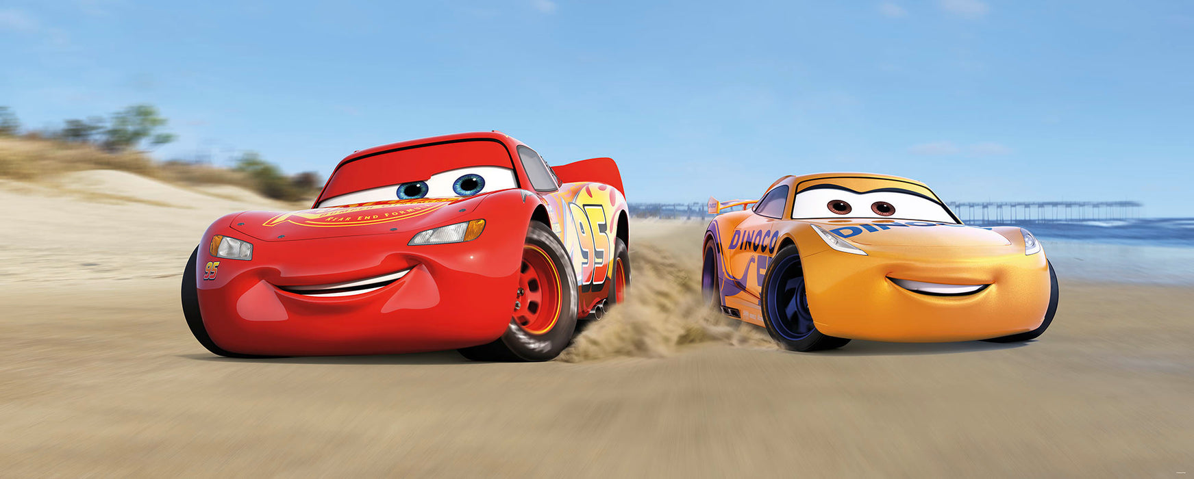 Digitaldruck Vlies Fototapete | Cars3 Beach | 100 x 250 cm