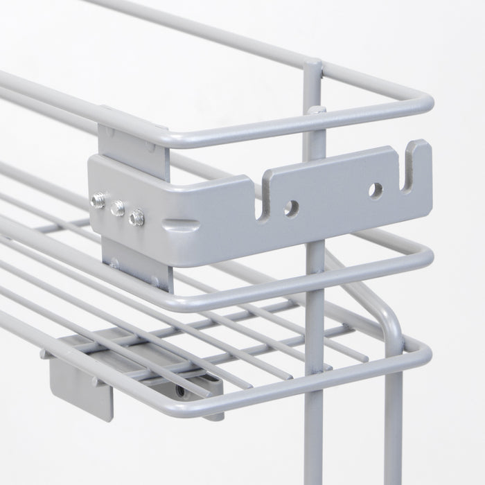 Flaschenhalter Supra, seitlich, Schließautomatik, Modul 150mm, Stahl, grau lackiert