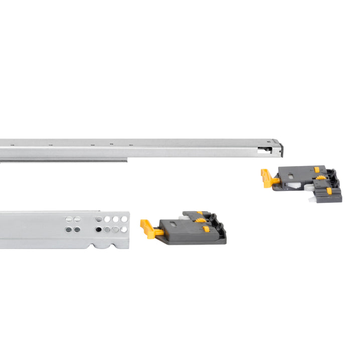 Satz Unterflurführungen Silver, Vollauszug, Schließautomatik Halterung, T 540mm, Stahl, Verzinkt