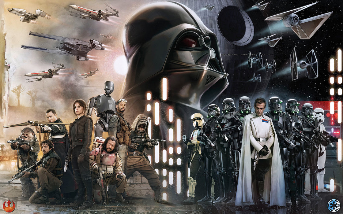 Digitaldruck Vlies Fototapete | Star Wars Collage | 400 x 250 cm