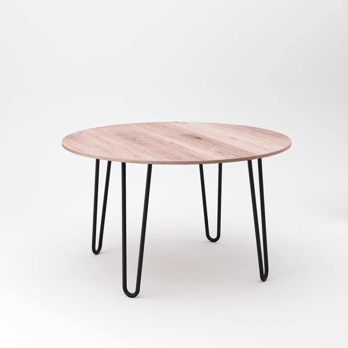 Lot von 4 Tischbeine 2 Stangen Hairpin, H 400mm, Stahl, Schwarz lackiert