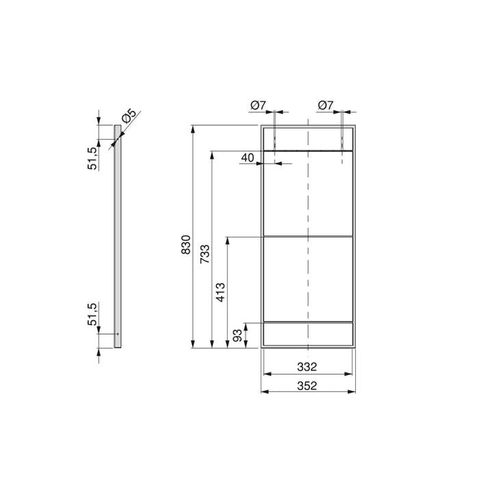 Satz Lader Regalrahmen Set, H 830mm, Stahl, Schwarz lackiert