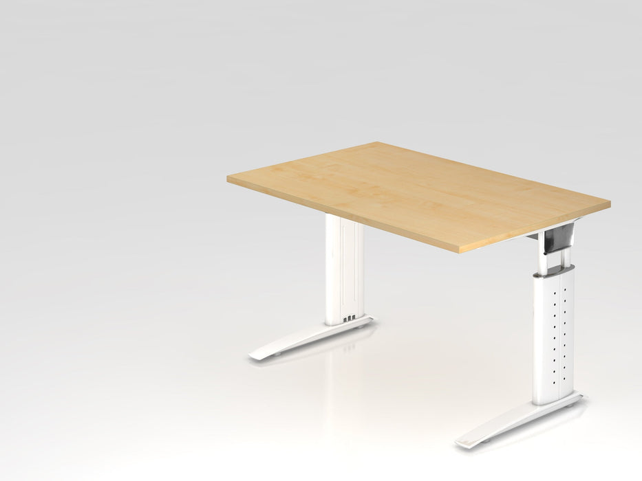 Hammerbacher | Schreibtisch C-Fuß 120x80cm Ahorn / Weiß