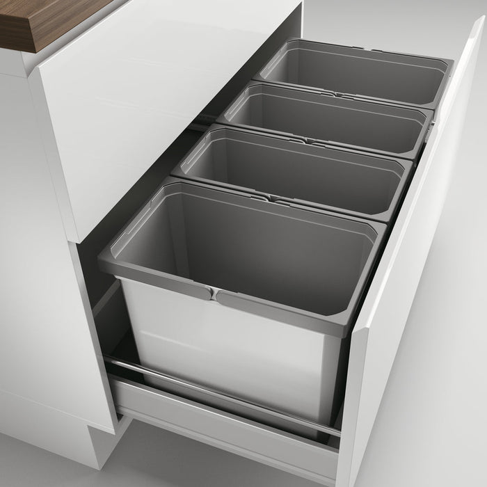 Naber | Cox® Box 350 S 1000-4 Abfallsammler für vorhandene Auszüge hellgrau