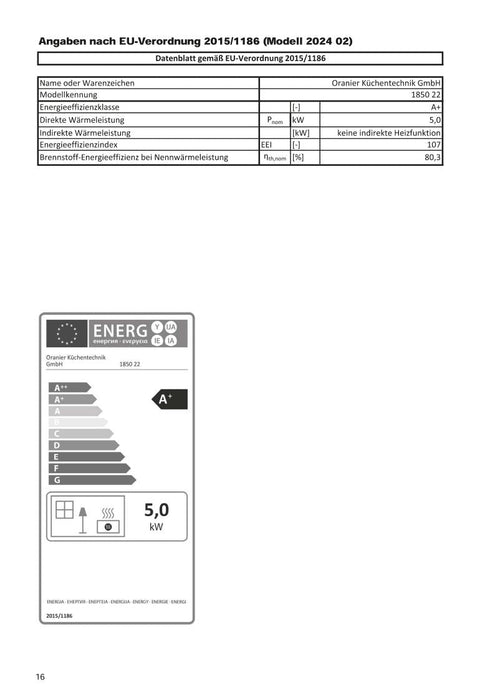 1850 22 | Gas-Zusatzherd