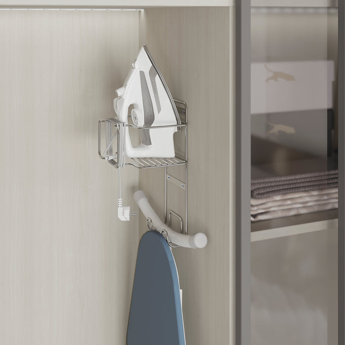 Halter Bügeleisen Bügelbrett, Stahl, Verchromt