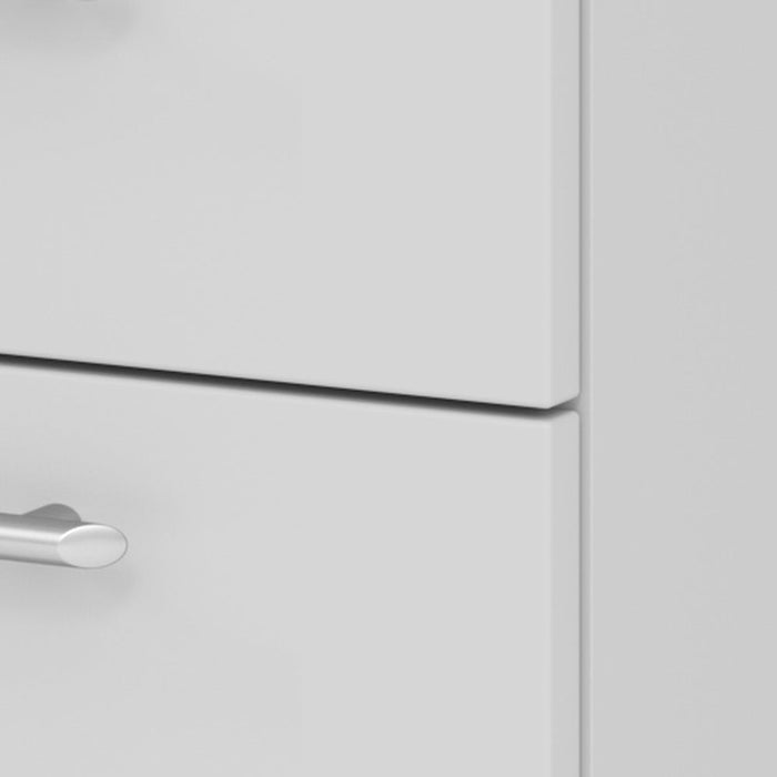 Hammerbacher | Rollcontainer 58cm, 3 Schübe, Schloß RE Grau