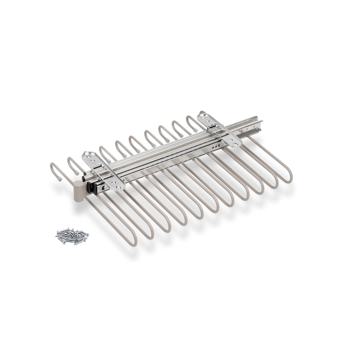 Emuca | Ausziehbarer Hosenbügel, Bemalte Steinfarbe, Stahl