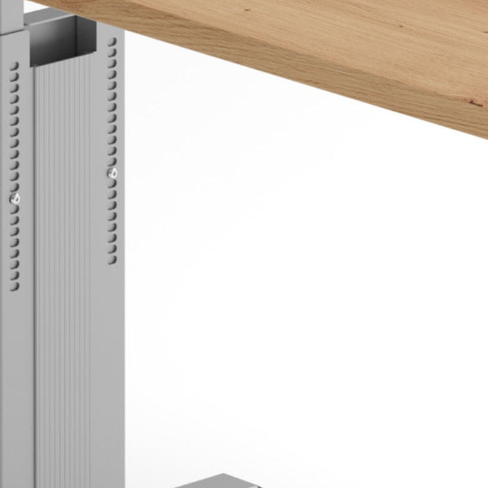 Hammerbacher | Schreibtisch C-Fuß 140x67cm Asteiche / Silber