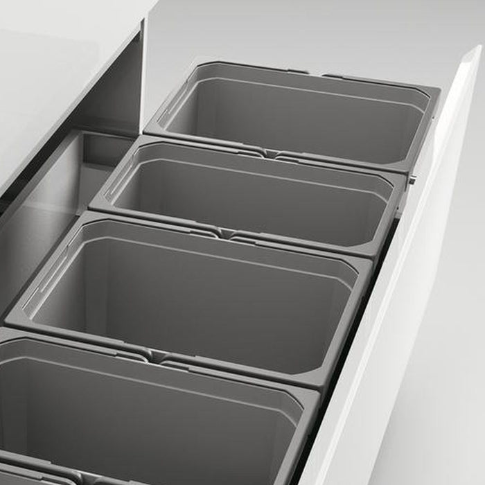 Naber | Cox® Box 275 K 1200-5 Abfallsammler für vorhandene Auszüge Biodeckel hellgrau