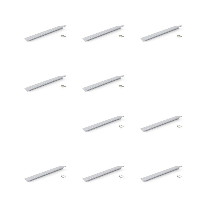 Emuca | Lot von 10 Möbelgriffe Palermo, L150mm, 128mm Achsenabstand, Aluminium, matt eloxiert