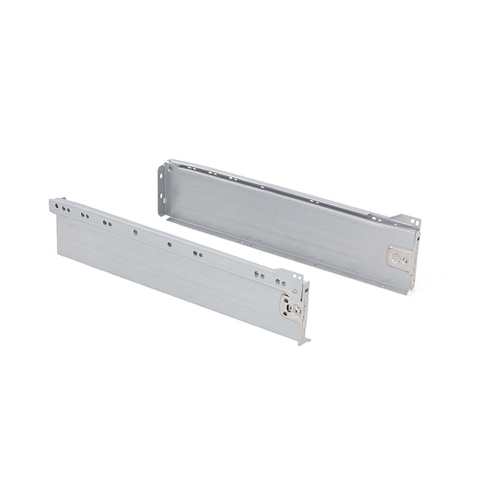 10er Satz Küchenschubladen Ultrabox, H 86mm, T 350mm, Stahl, Metallic Grau