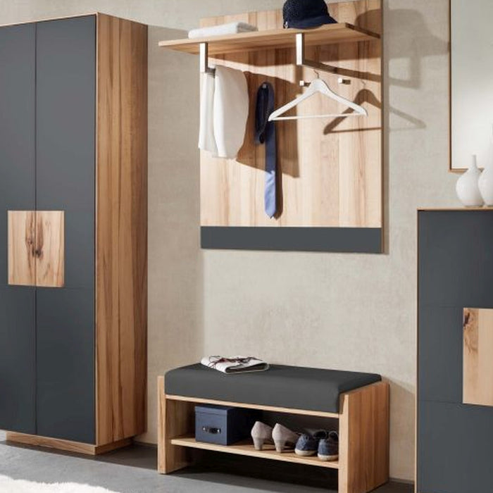 Gradel | Domus | 3373 | Bank | 88x44x42 | Kernbuche | Glas anthrazit satiniert