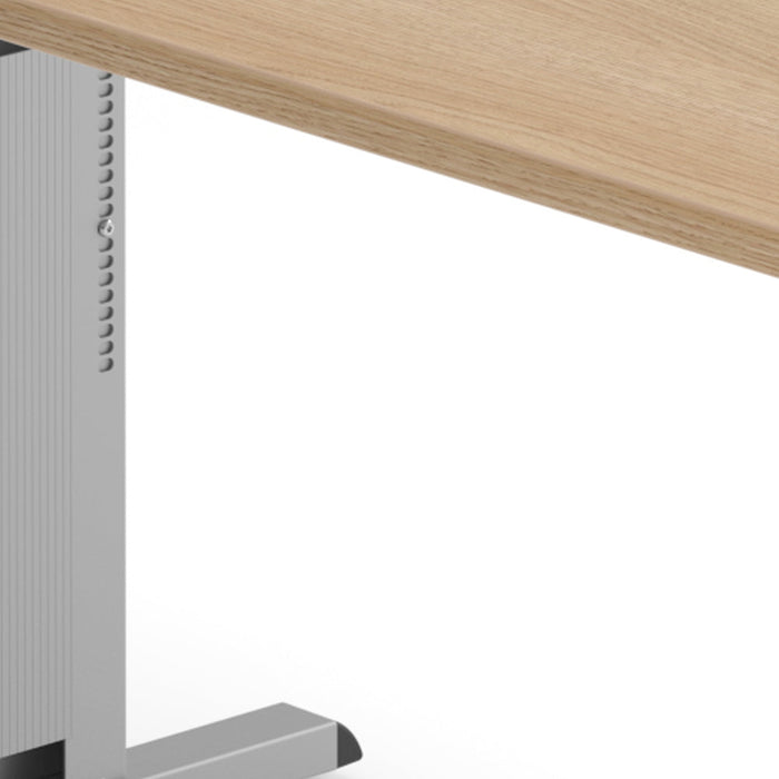 Hammerbacher | Schreibtisch C-Fuß 160x80cm Eiche / Silber