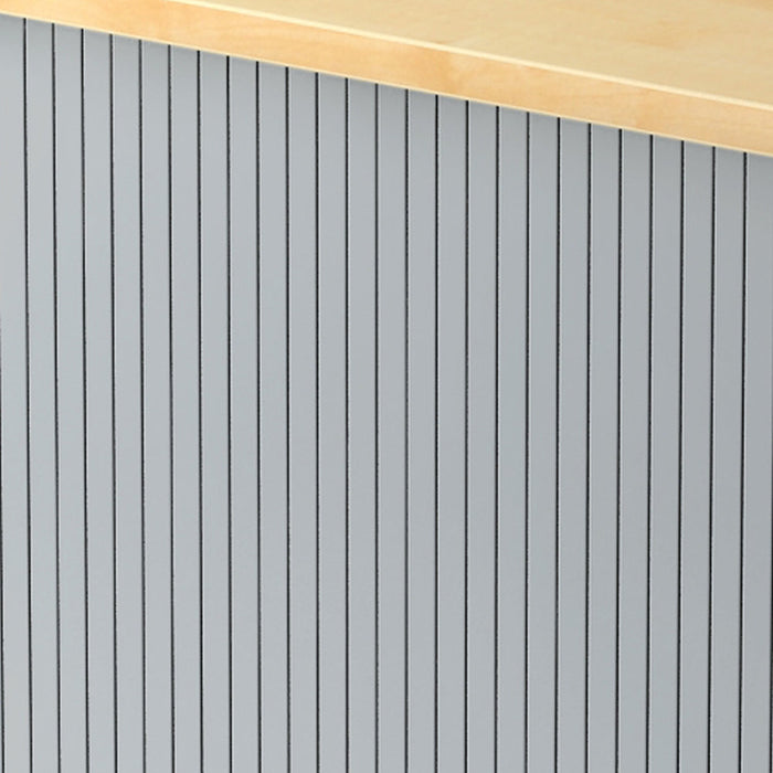 Hammerbacher | Rollladenschrank 2OH 120cm BM Ahorn / Silber