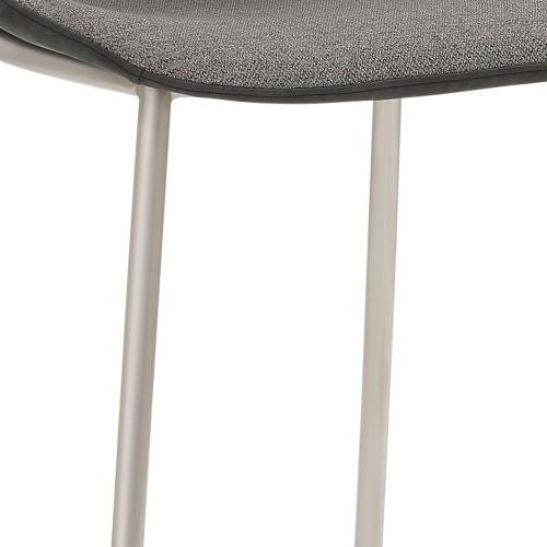 Tresenhocker | mySOLO | Anthrazit meliert Schwarz | Gestell Edelstahl gebürstet