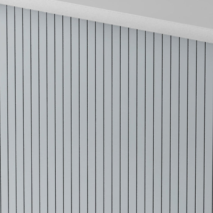 Hammerbacher | Rollladenschrank 2OH 120cm CE Grau / Silber