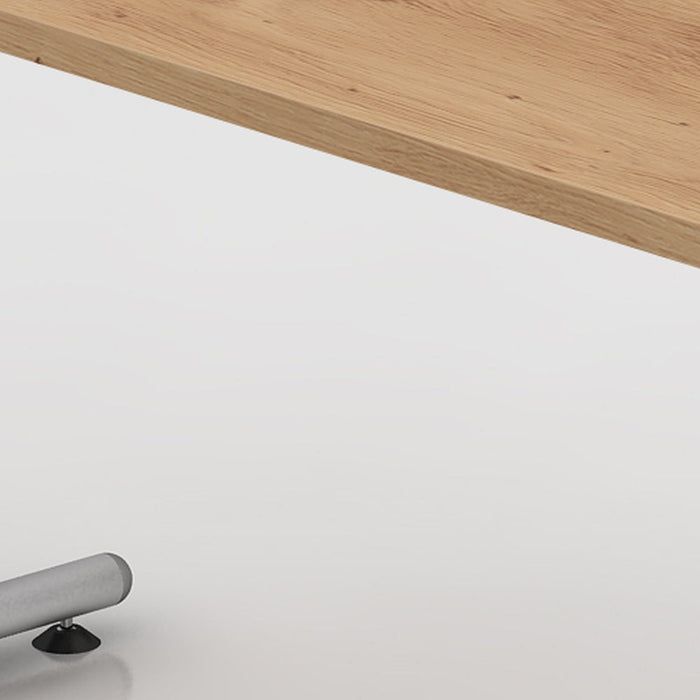 Hammerbacher | Schreibtisch C-Fuß 180x80cm Asteiche / Silber