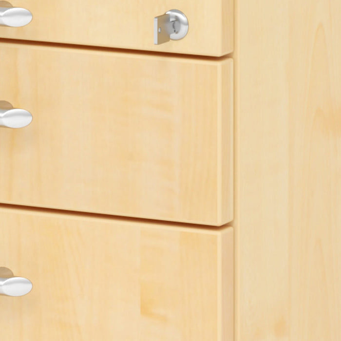 Hammerbacher | Rollcontainer 80cm, 1Schub, 1HR, Schl.RE Ahorn