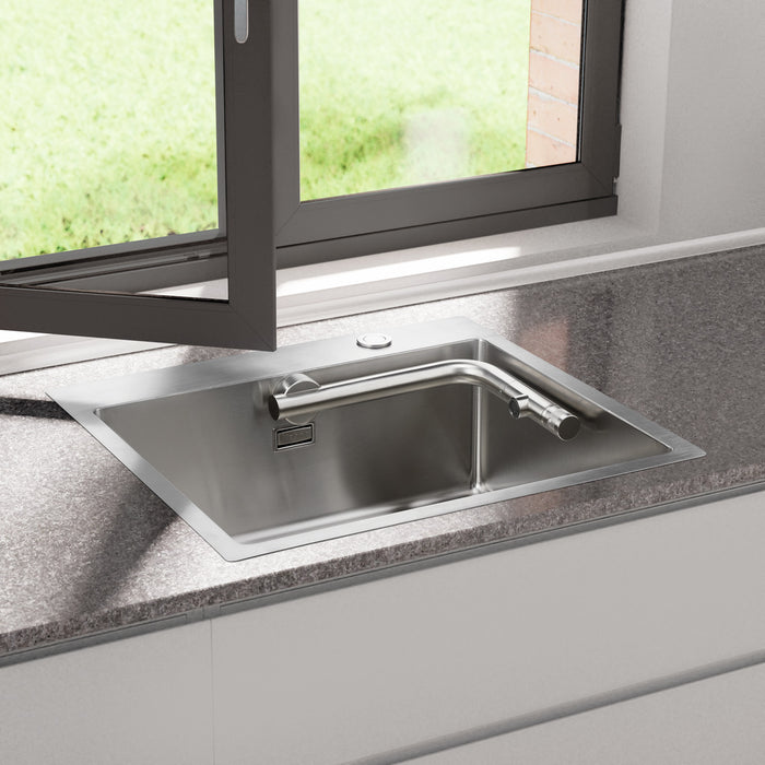 Naber | Corno Turno 60 | Einbauspüle | Set (Spüle u. Armatur Turno)