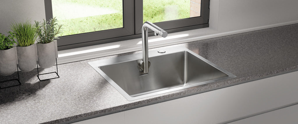 Naber | Corno Turno 50 | Einbauspüle | Set (Spüle u. Armatur Turno)