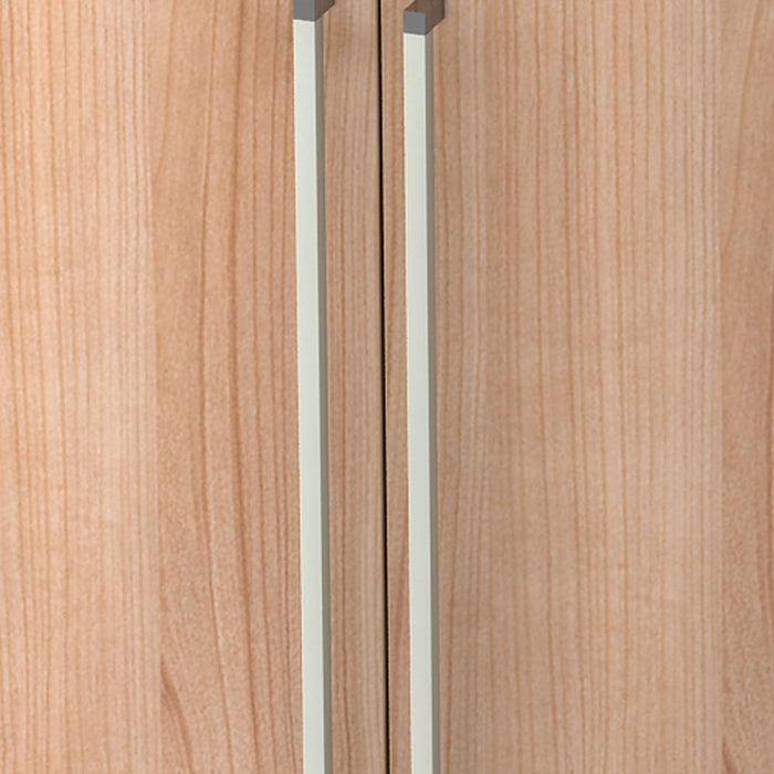 Hammerbacher | Schrank 5OH mit Sockelbl. CE Weiß / Nussbaum