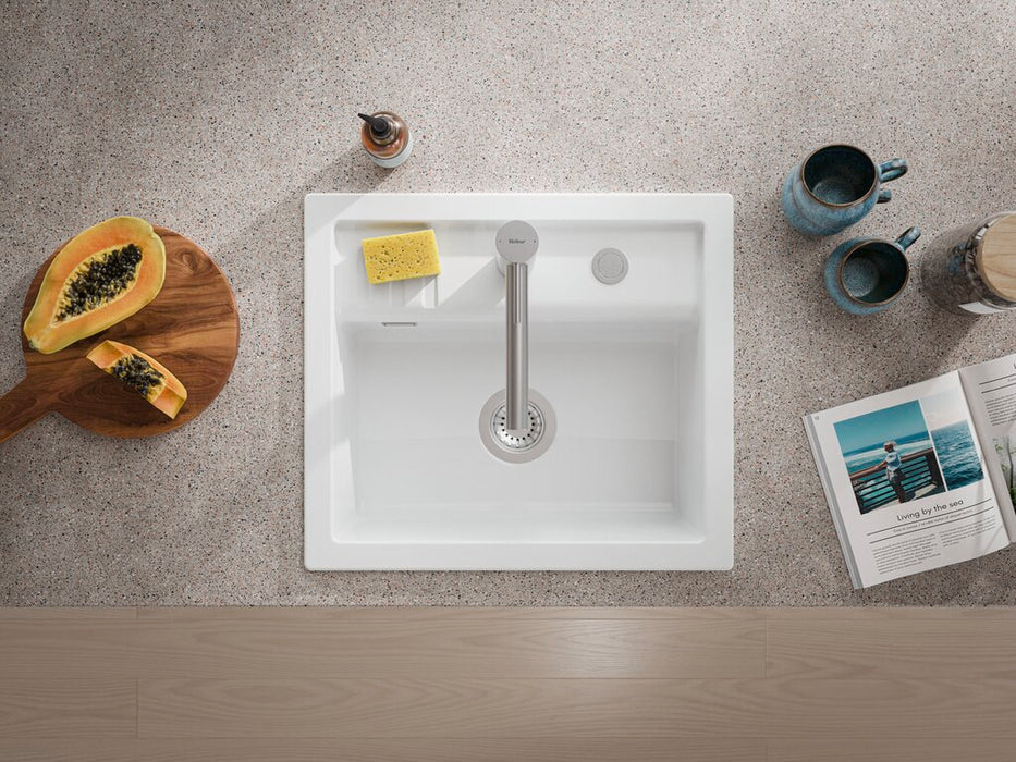 Naber Silqua E, Spüle, weiß glänzend