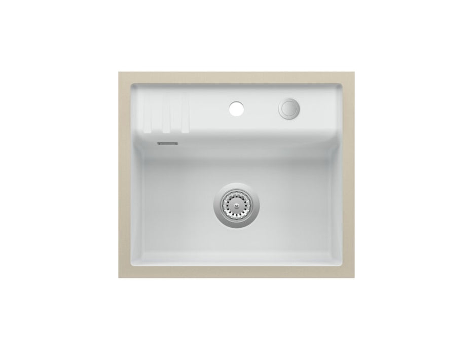 Naber Silqua U, Spüle, weiß matt