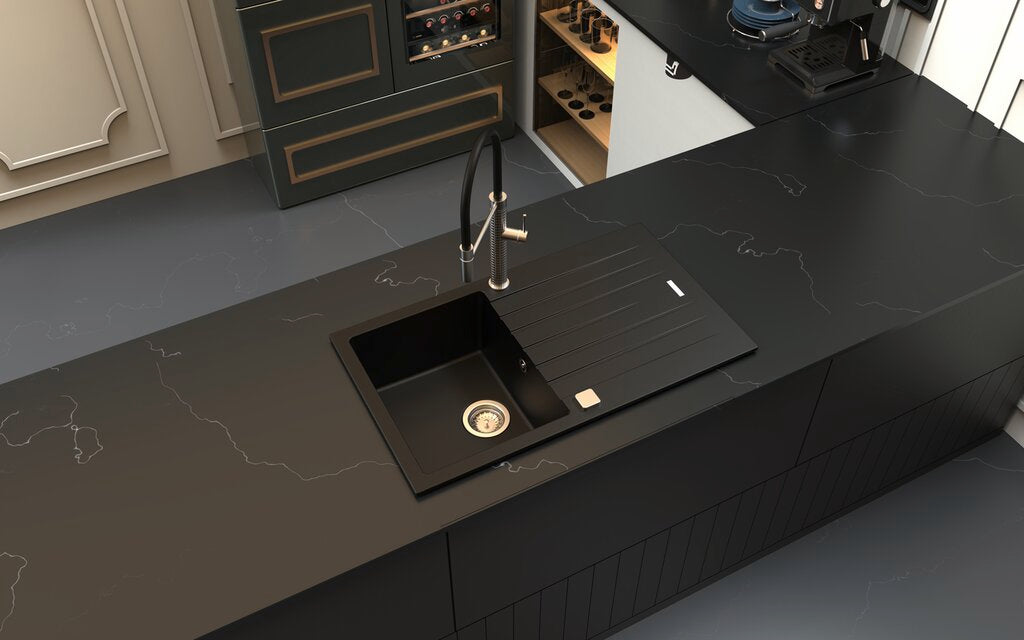 Naber Angola 100, Spüle, granit nero assoluto