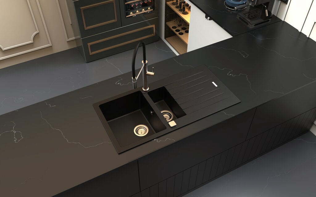 Naber Angola 150, Spüle, granit nero assoluto