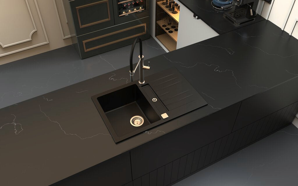 Naber Corto 780, Spüle, granit nero assoluto