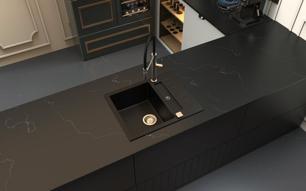 Naber Corto 615, Spüle, granit nero assoluto