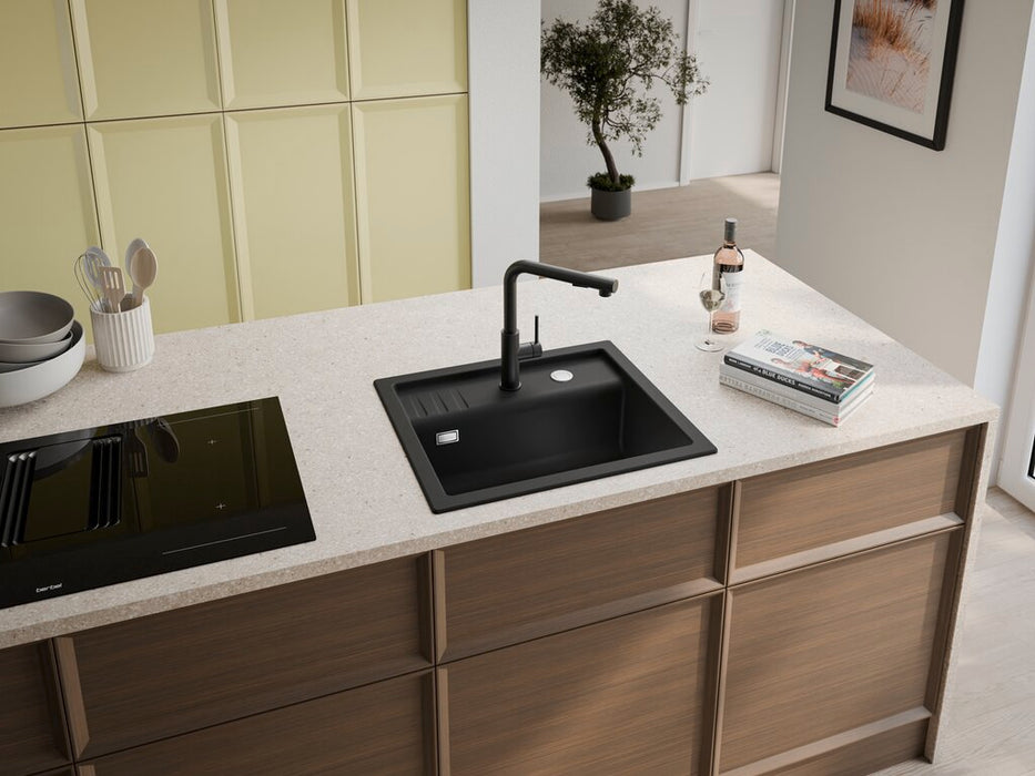 Naber Silqua 570, Spüle, granit nero ossidiana