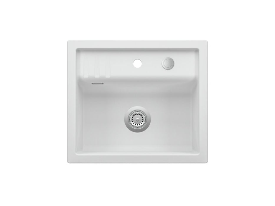 Naber Silqua 570, Spüle, granit bianco howlite