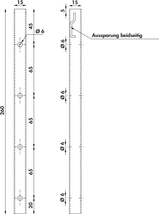 Naber MTS-Profil, Verbindungsmaterial, verzinkt