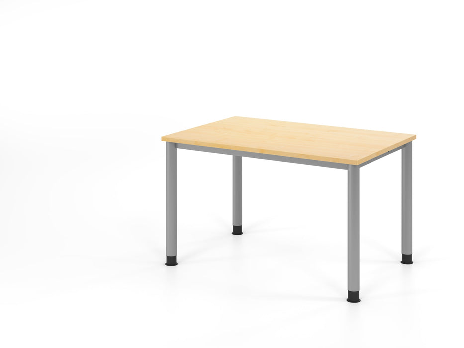 Hammerbacher | Schreibtisch 4Fuß-rd.120x80cm Ahorn / Silber