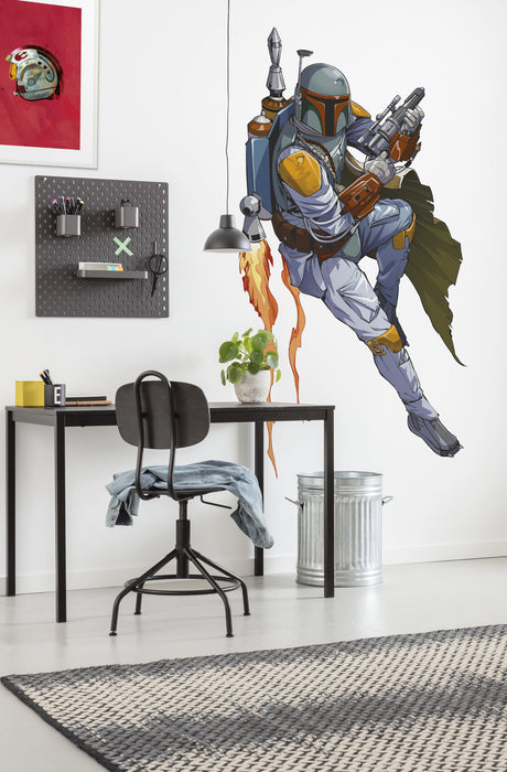 Selbstklebende Vlies Fototapete / Wandtattoo | Star Wars XXL Boba Fett | 127 x 200 cm