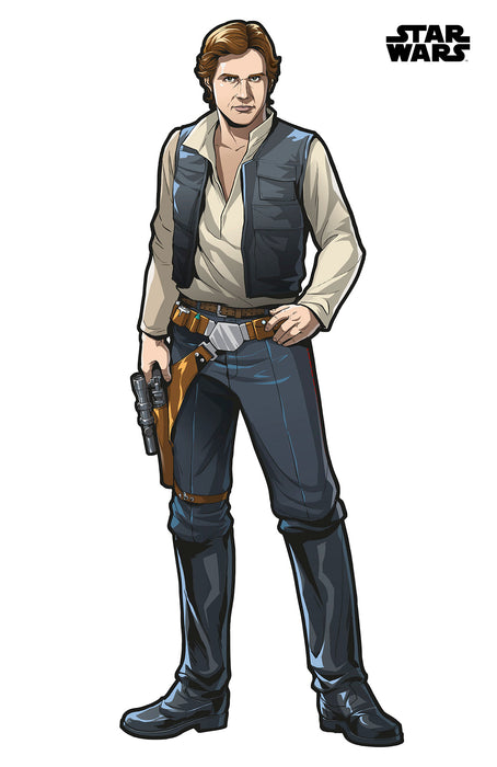 Selbstklebende Vlies Fototapete / Wandtattoo | Star Wars XXL Han Solo | 127 x 196 cm