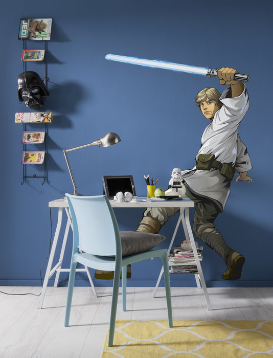 Selbstklebende Vlies Fototapete / Wandtattoo | Star Wars XXL Luke Skywalker | 127 x 200 cm