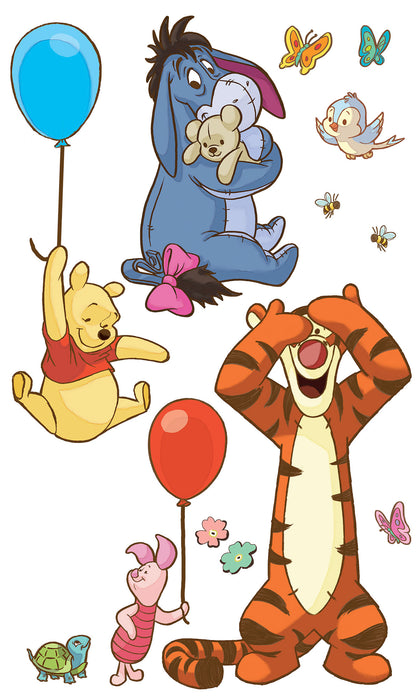 Selbstklebende Vlies Fototapete / Wandtattoo | Winnie the Pooh and Friends XXL | 127 x 200 cm