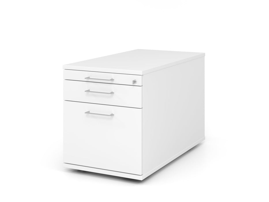 Hammerbacher | Rollcontainer 80cm, 1Schub, 1HR, Schl.BS Weiß