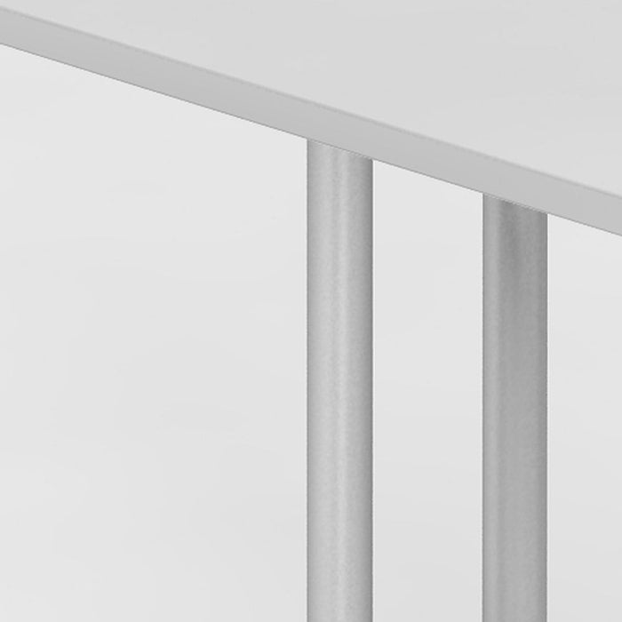 Hammerbacher | Schreibtisch C-Fuß 120x80cm Weiß / Silber