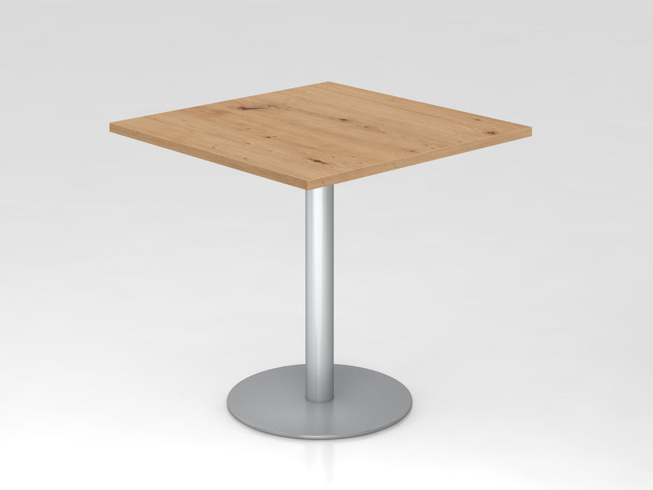 Hammerbacher | Besprechungstisch 80x80cm Asteiche / Silber