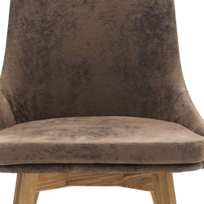 Gradel | Stuhl | 213 | Stuhl Larissa Mikrofaser braun | 58x92x61 | Wildeiche natur