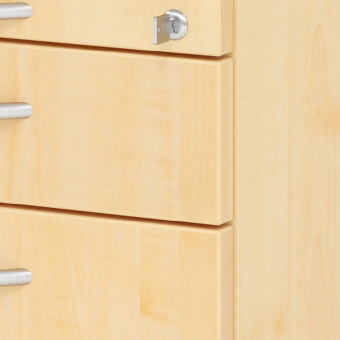 Hammerbacher | Rollcontainer 80cm, 1Schub, 1HR, Schl.BM Ahorn