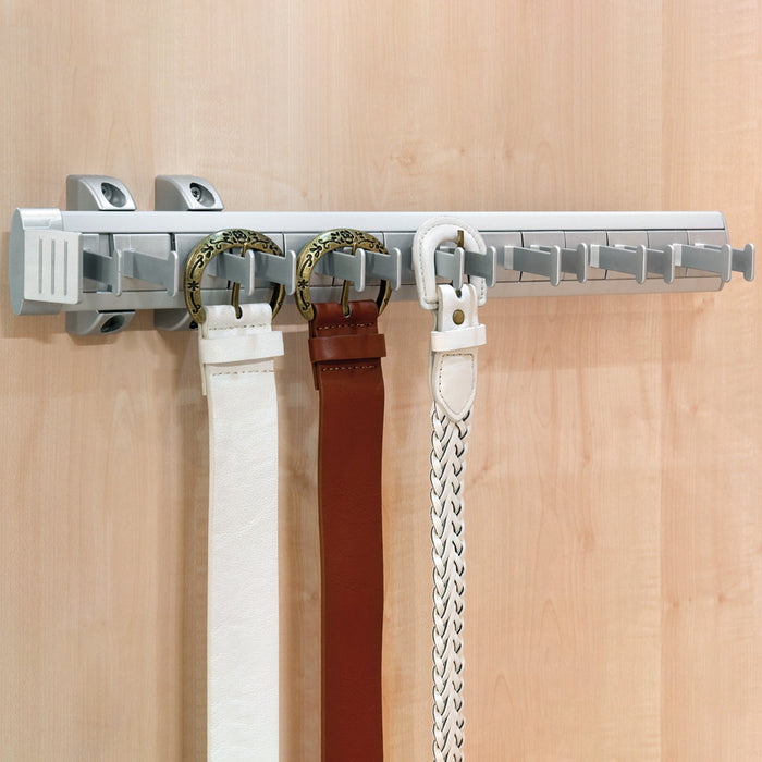 Ausziehbarer seiticher Gürtelhalter, Matt eloxiert, Kunststoff Aluminium