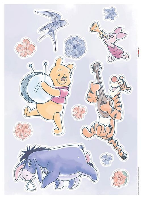 Wandtattoo | Winnie the Pooh | Flowers & Music | 50 x 70 cm