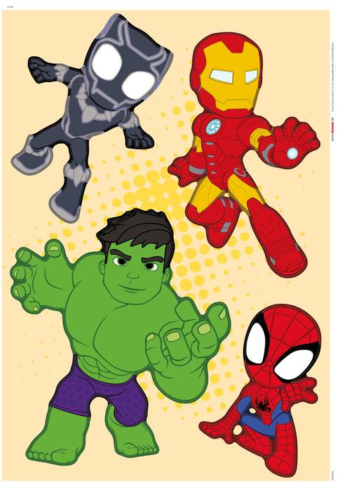 Komar NEU | Wandtattoo - Spidey and His Amazing Friends Power Group - Größe 50 x 70 cm