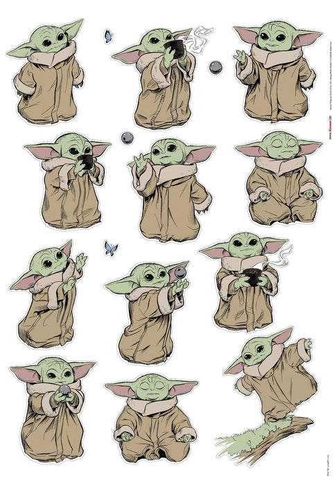 Komar NEU | Komar Wandtattoo - Star Wars The Mandalorian Grogu The Cutest - Größe 50 x 70 cm
