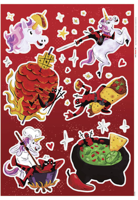 Komar NEU | Komar Wandtattoo - Marvel Deadpool Food - Größe 50 x 70 cm